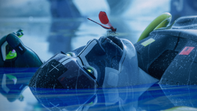 A defeated Runner lying in the water after a brutal match - Marathon beta complaints