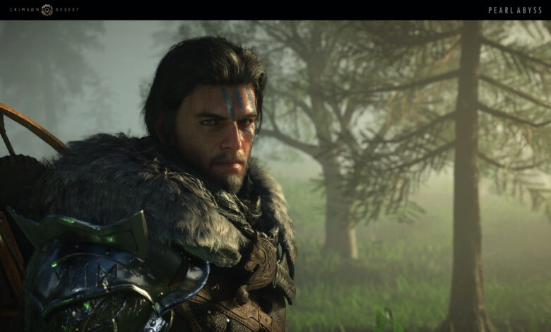 Crimson Desert gameplay screenshot of Kliff exploring Pywel, used for the official PC system requirements and minimum specs guide.